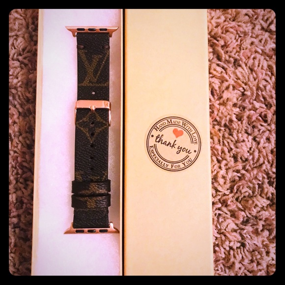 louis vuitton apple watch band rose gold